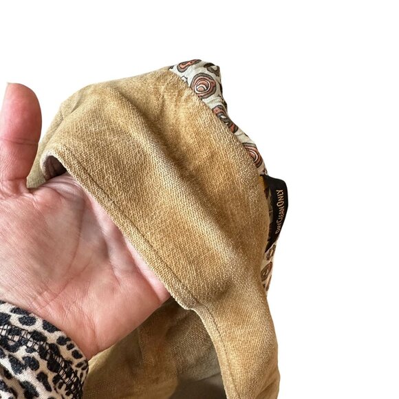 Vintage 70s Tan Corduroy Blazer 43R Elbow Patches Academiccore Jacket - Picture 6 of 10